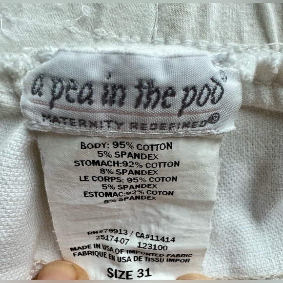 7 For All Mankind White Raw Hem Maternity Ankle Jeans - size 31 - Picture 5 of 6